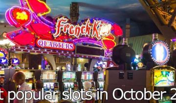 What were the most popular slots by number of spins played in October 2019?