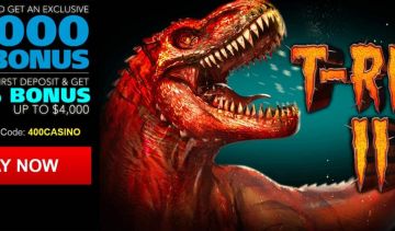 T-Rex II slot 30 bonus spins now available