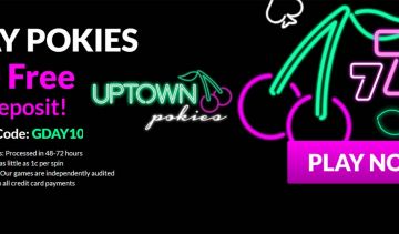 Uptown Pokies AU$10 free no deposit offer